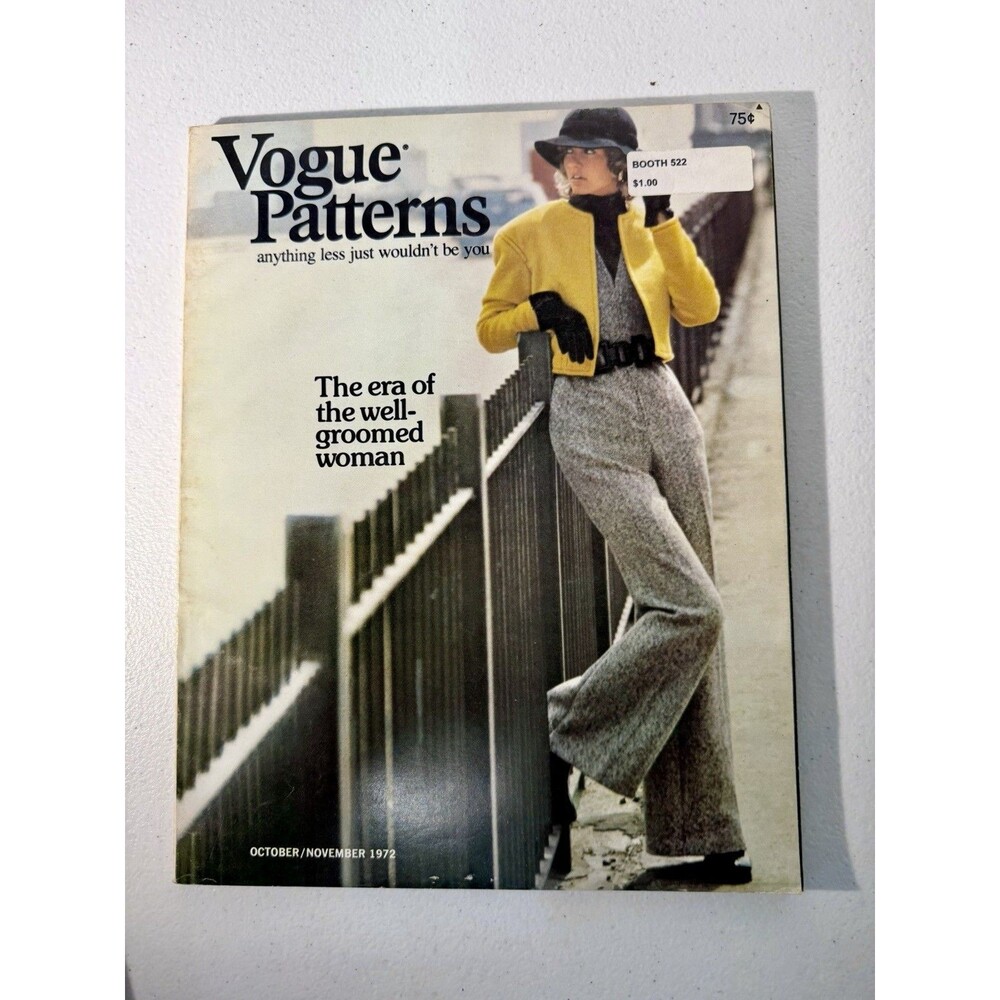 Vintage VOGUE PATTERNS Sewing Book Magazine Oct November 1972